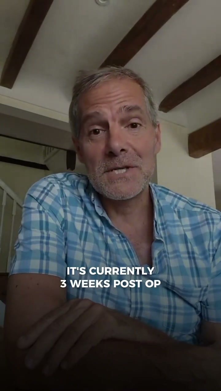 A lens replacement patient at Optimal Vision, three weeks after surgery